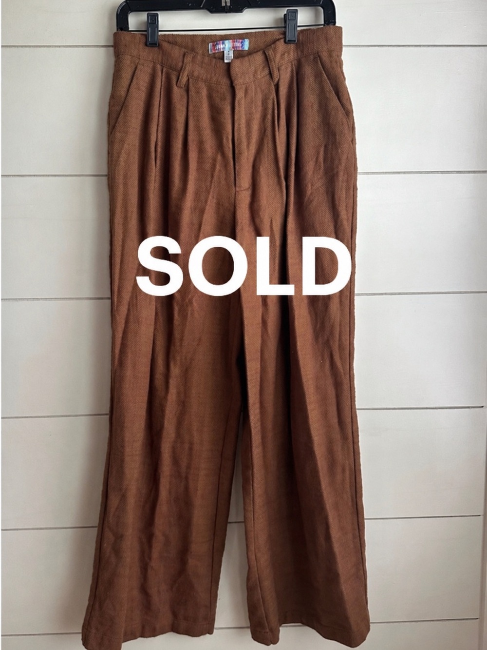 Urban Outfitters Brown Wide-Leg Corduroy Trousers